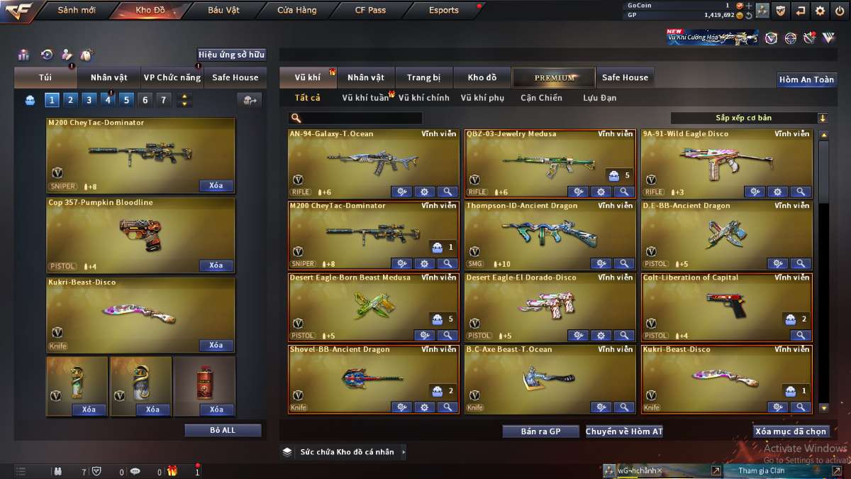 shop acc cf uy tin gia re